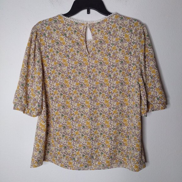 NWOT Melloday Women's Floral Blouse Size Large - Picture 7 of 9